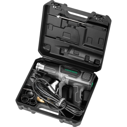 Технический фен FAVOURITE 2000 Вт, 2 режима работы, 60/60-600 С, 300-500 л/мин, LCD дисплей, набор насадок FHGP 2000LCD PROF фото 8 Технический фен FAVOURITE 2000 Вт, 2 режима работы, 60/60-600 С, 300-500 л/мин, LCD дисплей, набор насадок FHGP 2000LCD PROF фото 8