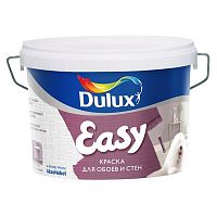 Краска для стен и обоев Dulux Easy водно-дисперсионная матовая база BW 9 л