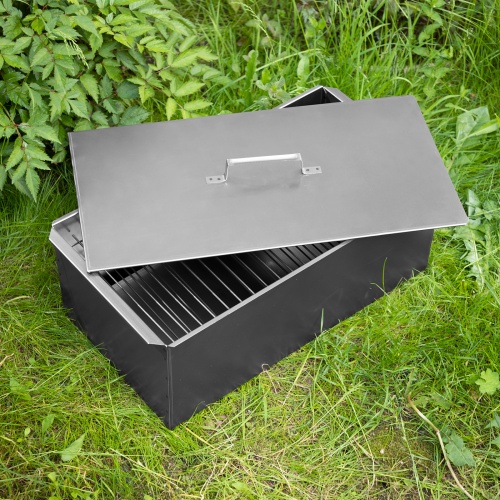 Коптильня двухъярусная большая 600 х 320 х 250 мм, 0.8 мм, с поддоном, Camping Palisad фото 9