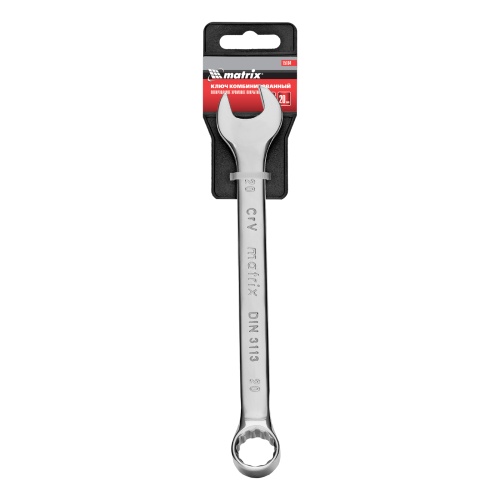 Ключ комбинированный, 20 мм, CrV, полированный хром Matrix фото 5