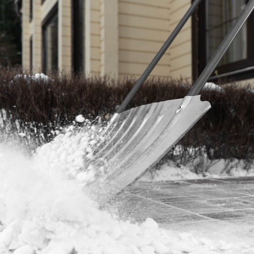 Движок для уборки снега оцинкованный, 735x385x1120 мм, стальная рукоятка, Сибртех фото 10