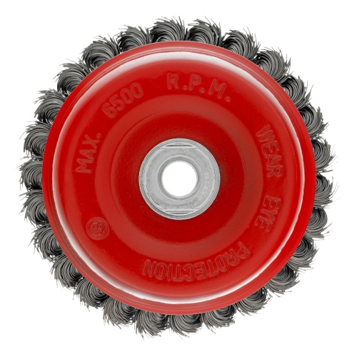 Щетка для УШМ, 125 мм, М14, "чашка", крученая проволока 0.5 мм Matrix фото 3