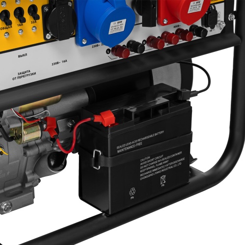 Генератор бензиновый PS 90 ED-3, 9.0 кВт, переключение режима 230 В/400 В, 25 л, электростартер Denzel фото 12