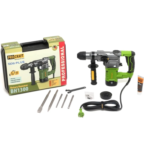Перфоратор PROCRAF 1050 Вт, 4,5 Дж, 0-4200 уд/мин, SDS+T BH1300 фото 8 Перфоратор PROCRAF 1050 Вт, 4,5 Дж, 0-4200 уд/мин, SDS+T BH1300 фото 8
