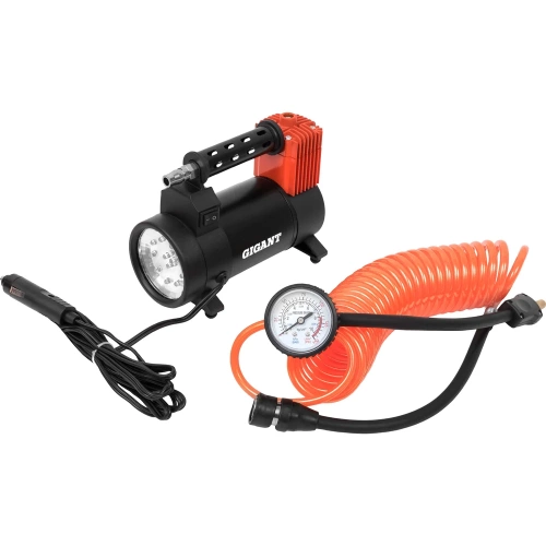 Автомобильный компрессор Gigant 12V, 35л. мин., LED фонарь, сумка GCA-35