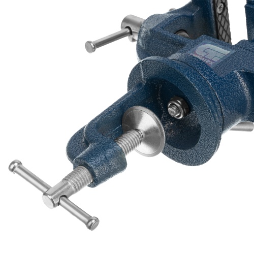 Тиски слесарные, настольные, поворотные, ширина рабочих губок 50 мм, наковальня Сибртех фото 6