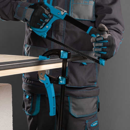 Струбцина реечная быстрозажимная 8, металлический корпус, рычажный храповой механизм, 200 мм Gross фото 7