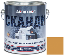 Антисептик акриловый кроющий для дерева Акватекс Сканди полуматовый Имбирь 2,5 л