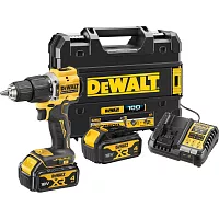 Аккумуляторная ударная дрель-шуруповерт DEWALT DCD100YM2T, 18 В, 1650 об/мин, 28050 уд/мин, с 2 АКБ 4 Ач и ЗУ, в кейсе TSTAK DCD100YM2T-QW