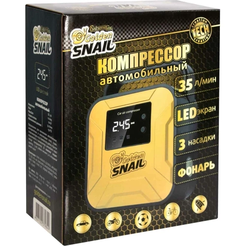 Автомобильный компрессор Golden Snail с фонарем и дисплеем, 35 л GS9227 фото 4 Автомобильный компрессор Golden Snail с фонарем и дисплеем, 35 л GS9227 фото 4