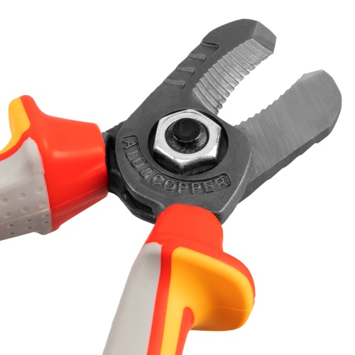 Кабелерез, диэлектрические рукоятки до 1000 В, трехкомпонентные рукоятки, 160 мм Gross фото 4