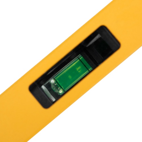 Уровень алюминиевый, магнит, фрезерованный, 3 глазка (1 зеркал.) 0,5 мм/м, 1200 мм Denzel фото 9