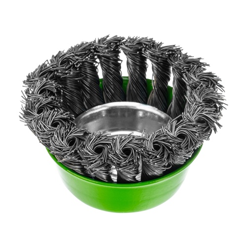 Щетка для УШМ, 75 мм, М14, "чашка", крученая металлическая проволока Сибртех фото 2