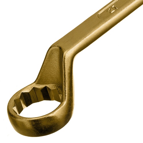 Ключ накидной, 24 х 27 мм, желтый цинк Сибртех фото 3