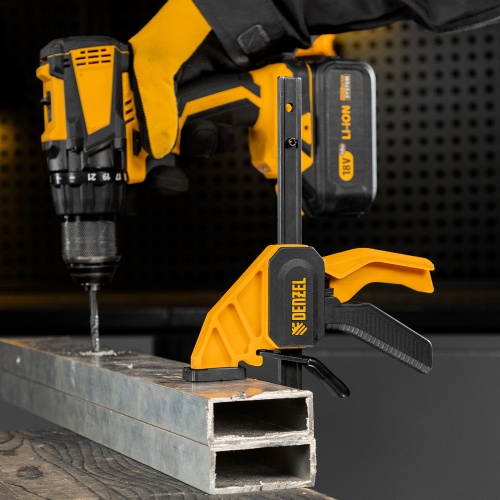 Струбцина F-образная, быстрозажимная, 150 х 55 мм, усиленный нейлоновый корпус Denzel фото 9