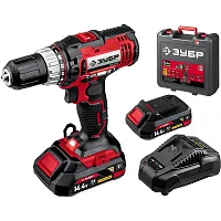 Дрель-шуруповер ЗУБР 14.4 В, 2 АКБ, 2 Ач, в кейсе ДШЛ-145-22