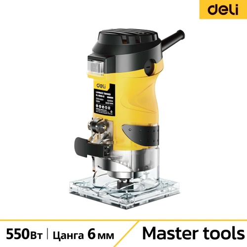 Фрезер кромочный DELI DL-XB06-E1 550 Вт цанга 1/2 132477 фото 3