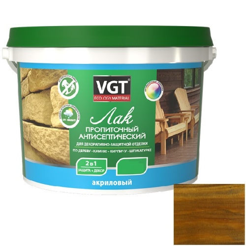 Лак пропиточный антисептический VGT палисандр 9 кг