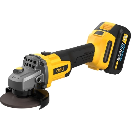 Угловая шлифмашина аккумуляторная DELI 125мм DC602 (2 акб, 20В х 4Ач, ЗУ, 3 скорости, сумка) 162787 фото 11
