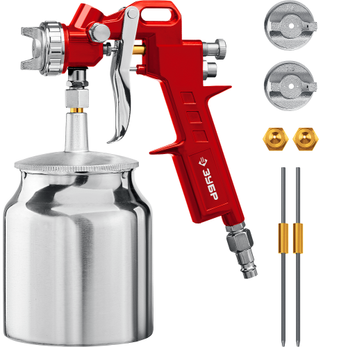 Краскопульт пневматический Зубр MS 200N-3 с нижним бачком 06457