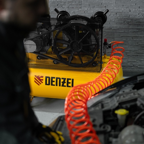 Компрессор воздушный рем. привод BCV 5500-T/200, 5,5 кВт, 200 литров, 850 л/мин Denzel фото 26