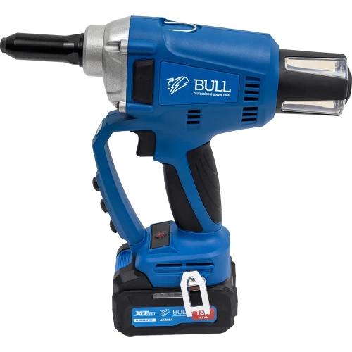 Аккумуляторный заклепочный пистолет BULL CRG 1018 в чемодане XLTpro, бесщеточный, 25 мм, 10000 Н, 1x4 А*ч 1304594 фото 9 Аккумуляторный заклепочный пистолет BULL CRG 1018 в чемодане XLTpro, бесщеточный, 25 мм, 10000 Н, 1x4 А*ч 1304594 фото 9