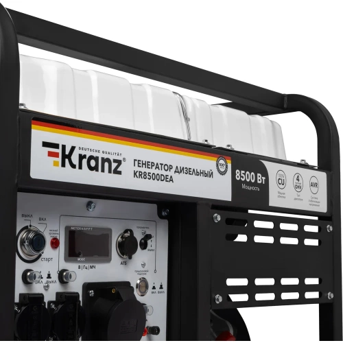 Дизельный генератор KR8500DEA 8,5кВт 230В 16л коннектор автоматики электростартер KRANZ KR-16-1315 фото 4 Дизельный генератор KR8500DEA 8,5кВт 230В 16л коннектор автоматики электростартер KRANZ KR-16-1315 фото 4