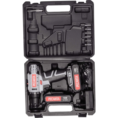 Аккумуляторная дрель-шуруповерт Ресанта ДА-50Л2-18А 75/14/9 фото 11