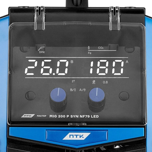Аппарат полуавтоматической сварки ПТК МАСТЕР MIG 200 P SYN NF79 LED 00000043194 фото 3 Аппарат полуавтоматической сварки ПТК МАСТЕР MIG 200 P SYN NF79 LED 00000043194 фото 3