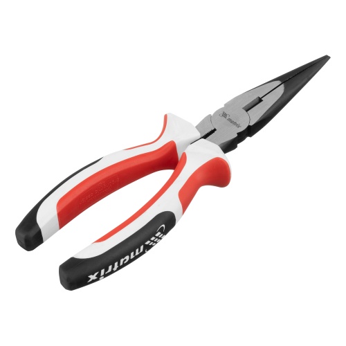 Длинногубцы прямые Premium, 200 мм, трехкомпонентные рукоятки Matrix фото 2