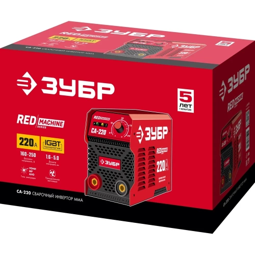 Инверторный сварочный аппарат Зубр 220 А, СА-220 фото 4 Инверторный сварочный аппарат Зубр 220 А, СА-220 фото 4