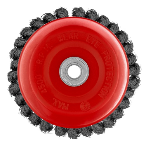 Щетка для УШМ, 150 мм, М14, "чашка", крученая проволока 0.35 мм Matrix фото 3