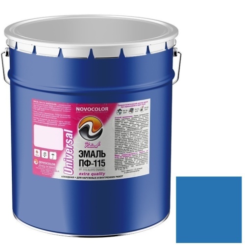 Эмаль Novocolor ПФ-115 светло-голубая глянцевая 25 кг