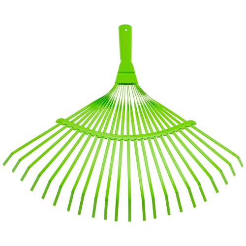 Грабли веерные стальные, 425 мм, 22 плоских зуба, эмалированные, без черенка, Palisad фото 2