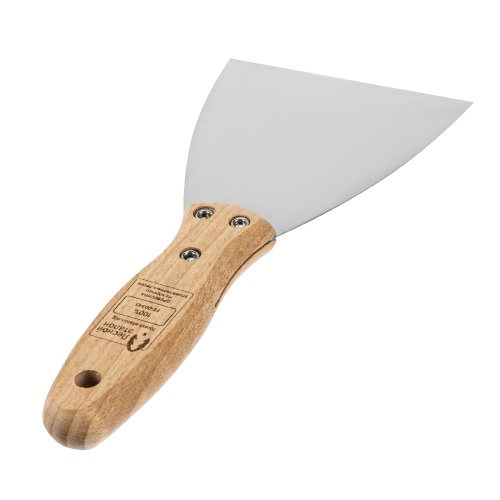 Шпательная лопатка из нержавеющей стали, 100 мм, буковая рукоятка, EFP Matrix фото 4