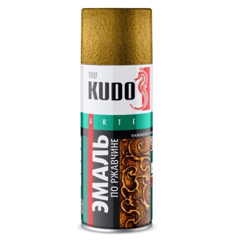 Эмаль аэрозольная молотковая по ржавчине Kudo KU-3006 бронзовая 520 мл