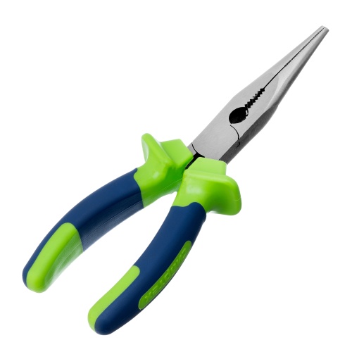 Длинногубцы прямые, 200 мм, двухкомпонентные рукоятки Сибртех фото 2