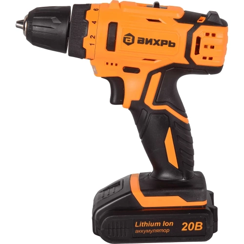 Аккумуляторная дрель-шуруповерт Вихрь ДА-20Л-2К 72/14/21 фото 4