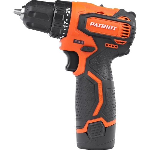 Дрель-шуруповерт аккумуляторная Patriot BR 368Li две АКБ Li Ion 12В 2 0 Ач 45Нм 2 скорости 180201368 фото 3