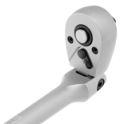 Ключ-трещотка шарнирный 3/8", СrV, 72 зуба, с быстрым сбросом, матовый хром Stels фото 6