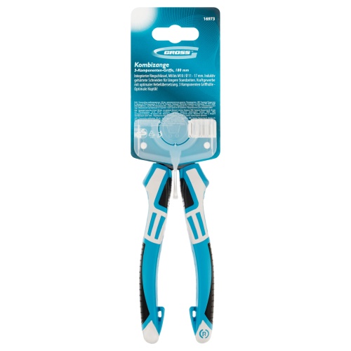 Плоскогубцы комбинированные 180 мм, трехкомпонентные рукоятки Gross фото 7