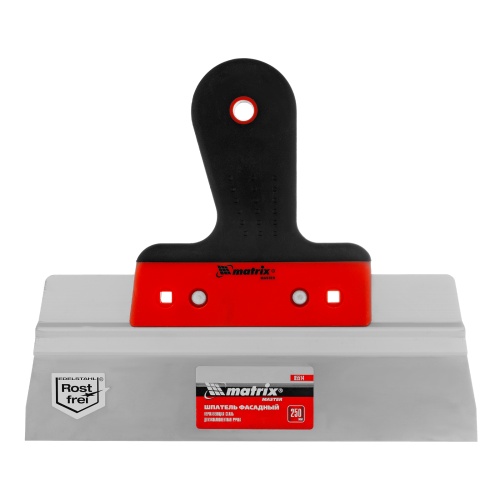 Шпатель фасадный из нержавеющей стали, 250 мм, узкое полотно, двухкомпонентная ручка Matrix фото 5