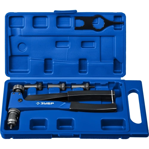 Резьбовой заклепочник в кейсе ЗУБР Профессионал Р-М6 М3 - М6 31055 Резьбовой заклепочник в кейсе ЗУБР Профессионал Р-М6 М3 - М6 31055