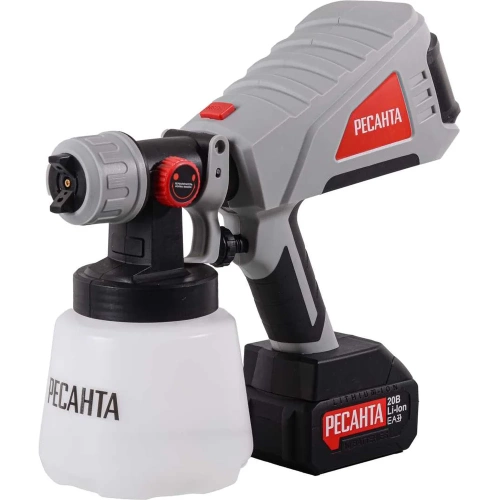 Краскопульт аккумуляторный Ресанта АКП-20Li (в комплекте 1 АКБ и ЗУ) 75/17/3 Краскопульт аккумуляторный Ресанта АКП-20Li (в комплекте 1 АКБ и ЗУ) 75/17/3