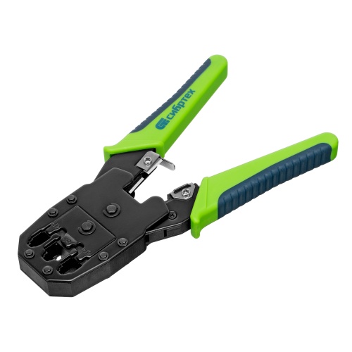 Клещи для обжима телефонных и компьютерных клемм 4P, 6P, 8P, функция обрезания проводов Сибртех фото 2