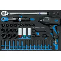 Набор пневмоинструмента KING TONY принадлежностями, ложемент, 41 предмет 9-44805AMPV