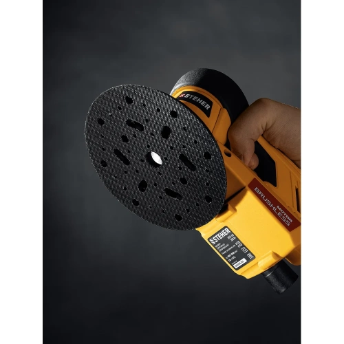 Бесщеточная орбитально-шлифовальная машина STEHER Duo, d125/d150мм, 5.0мм, 350Вт, кейс BOS-50 фото 7