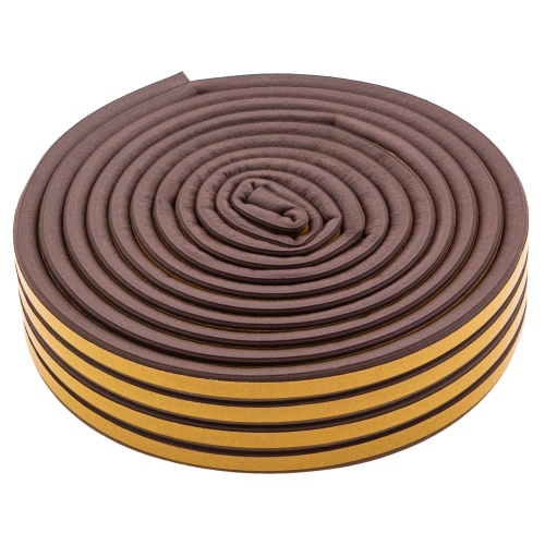 Уплотнитель резиновый, 12 м, профиль "D", коричневый Сибртех фото 9