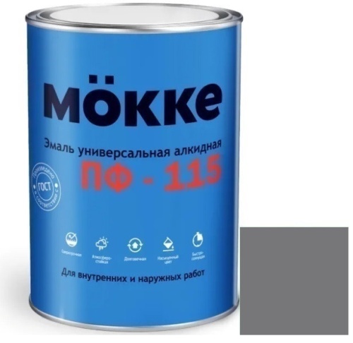 Эмаль алкидная Mokke ПФ-115 светло-серая 2,7 кг