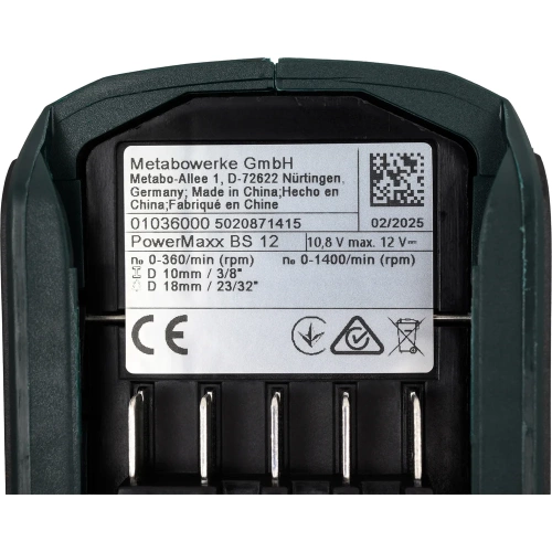 Аккумуляторная дрель-шуруповерт Metabo BS  12V 318003600 фото 9